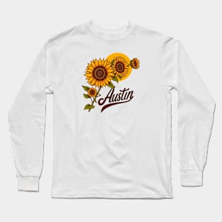 Austin Sunflower Long Sleeve T-Shirt